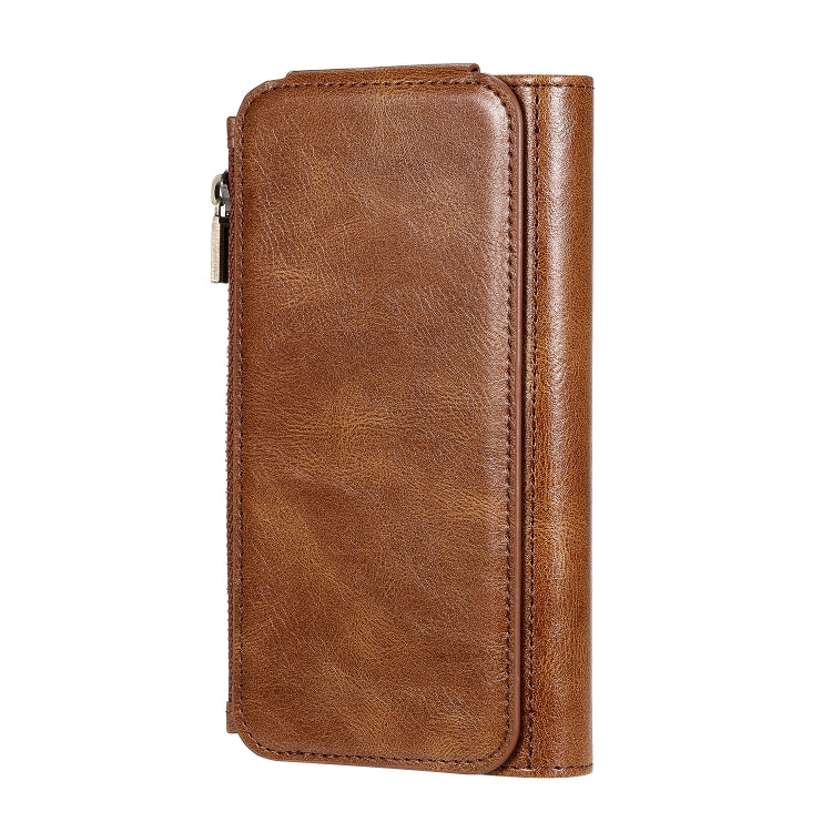 For iPhone 11 Multifunctional Retro Detachable Magnetic Horizontal Flip Leather Case with Card Slots & Holder & Wallet & Photo Frame(Brown) - iPhone 11 Cases by buy2fix | Online Shopping UK | buy2fix