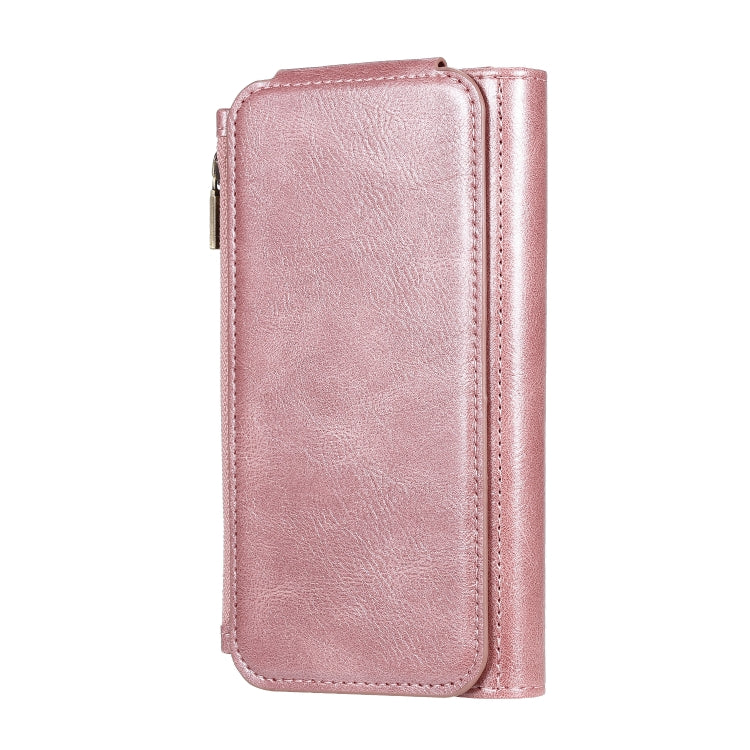 For iPhone 11 Multifunctional Retro Detachable Magnetic Horizontal Flip Leather Case with Card Slots & Holder & Wallet & Photo Frame(Rose Gold) - iPhone 11 Cases by buy2fix | Online Shopping UK | buy2fix