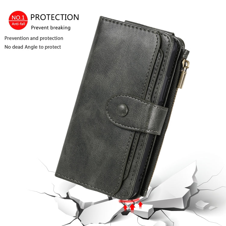 For iPhone 11 Pro Multifunctional Retro Detachable Magnetic Horizontal Flip Leather Case with Card Slots & Holder & Wallet & Photo Frame(Dark Green) - iPhone 11 Pro Max Cases by buy2fix | Online Shopping UK | buy2fix