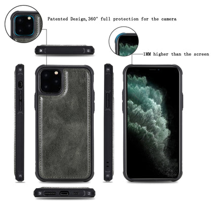 For iPhone 11 Pro Multifunctional Retro Detachable Magnetic Horizontal Flip Leather Case with Card Slots & Holder & Wallet & Photo Frame(Dark Green) - iPhone 11 Pro Max Cases by buy2fix | Online Shopping UK | buy2fix