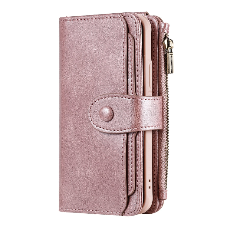 For iPhone 11 Pro Multifunctional Retro Detachable Magnetic Horizontal Flip Leather Case with Card Slots & Holder & Wallet & Photo Frame(Rose Gold) - iPhone 11 Pro Max Cases by buy2fix | Online Shopping UK | buy2fix