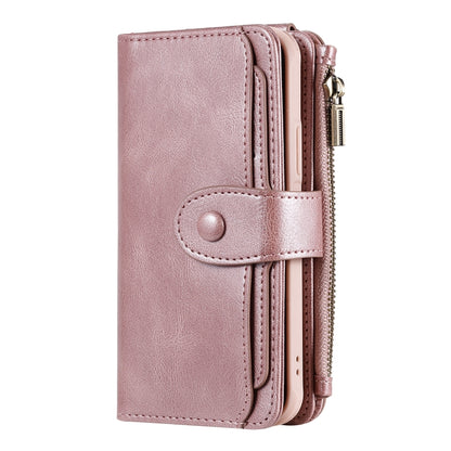 For iPhone 11 Pro Multifunctional Retro Detachable Magnetic Horizontal Flip Leather Case with Card Slots & Holder & Wallet & Photo Frame(Rose Gold) - iPhone 11 Pro Max Cases by buy2fix | Online Shopping UK | buy2fix