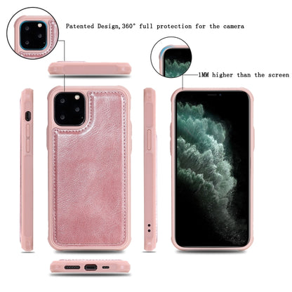For iPhone 11 Pro Multifunctional Retro Detachable Magnetic Horizontal Flip Leather Case with Card Slots & Holder & Wallet & Photo Frame(Rose Gold) - iPhone 11 Pro Max Cases by buy2fix | Online Shopping UK | buy2fix
