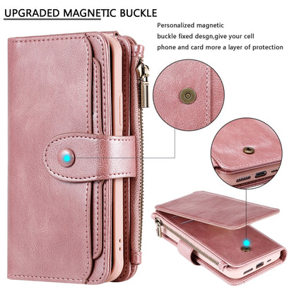 For iPhone 11 Pro Multifunctional Retro Detachable Magnetic Horizontal Flip Leather Case with Card Slots & Holder & Wallet & Photo Frame(Rose Gold) - iPhone 11 Pro Max Cases by buy2fix | Online Shopping UK | buy2fix