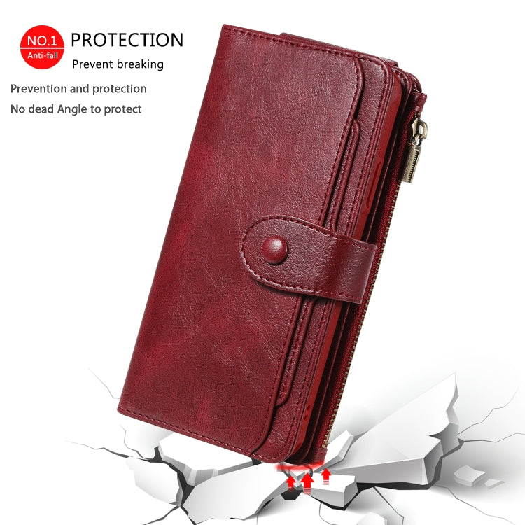 For iPhone 11 Pro Max Multifunctional Retro Detachable Magnetic Horizontal Flip Leather Case with Card Slots & Holder & Wallet & Photo Frame(Red) - iPhone 11 Pro Max Cases by buy2fix | Online Shopping UK | buy2fix