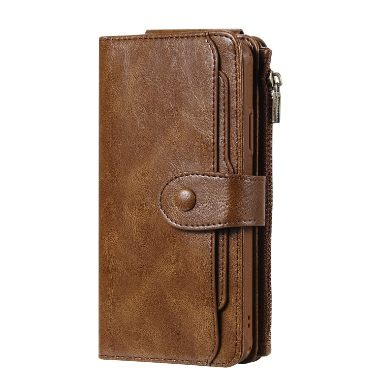 For iPhone 11 Pro Max Multifunctional Retro Detachable Magnetic Horizontal Flip Leather Case with Card Slots & Holder & Wallet & Photo Frame(Brown) - iPhone 11 Pro Max Cases by buy2fix | Online Shopping UK | buy2fix