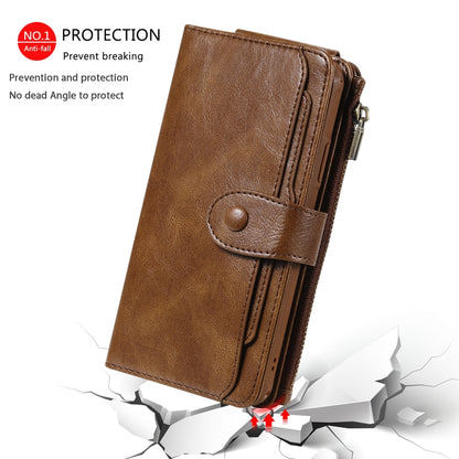 For iPhone 11 Pro Max Multifunctional Retro Detachable Magnetic Horizontal Flip Leather Case with Card Slots & Holder & Wallet & Photo Frame(Brown) - iPhone 11 Pro Max Cases by buy2fix | Online Shopping UK | buy2fix