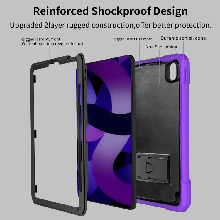 For iPad Pro 11 2018/2020/2021 Bumblebee Silicone+PC Shockproof Tablet Case with Holder(Purple) - iPad Pro 11 (2022/2021) Cases by buy2fix | Online Shopping UK | buy2fix