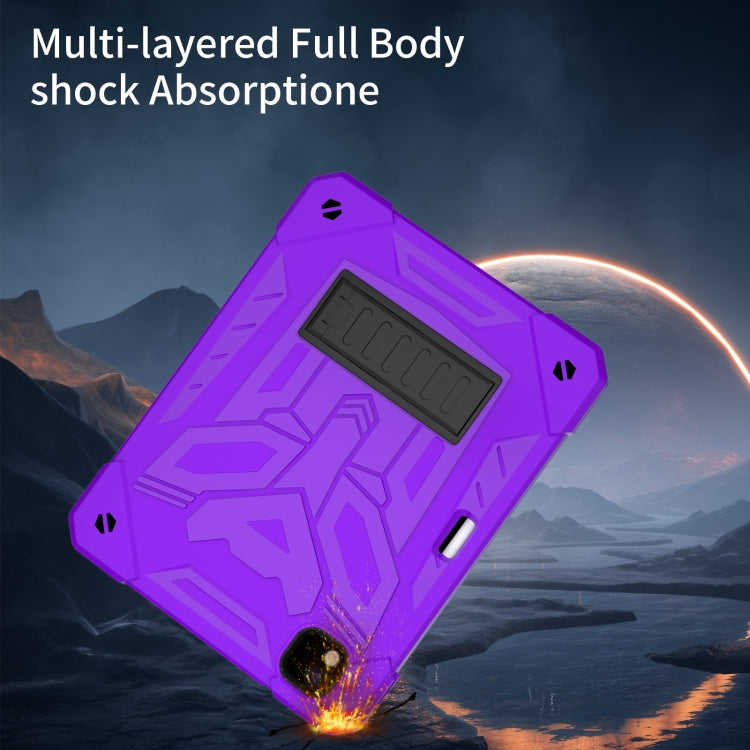 For iPad Pro 11 2018/2020/2021 Bumblebee Silicone+PC Shockproof Tablet Case with Holder(Purple) - iPad Pro 11 (2022/2021) Cases by buy2fix | Online Shopping UK | buy2fix