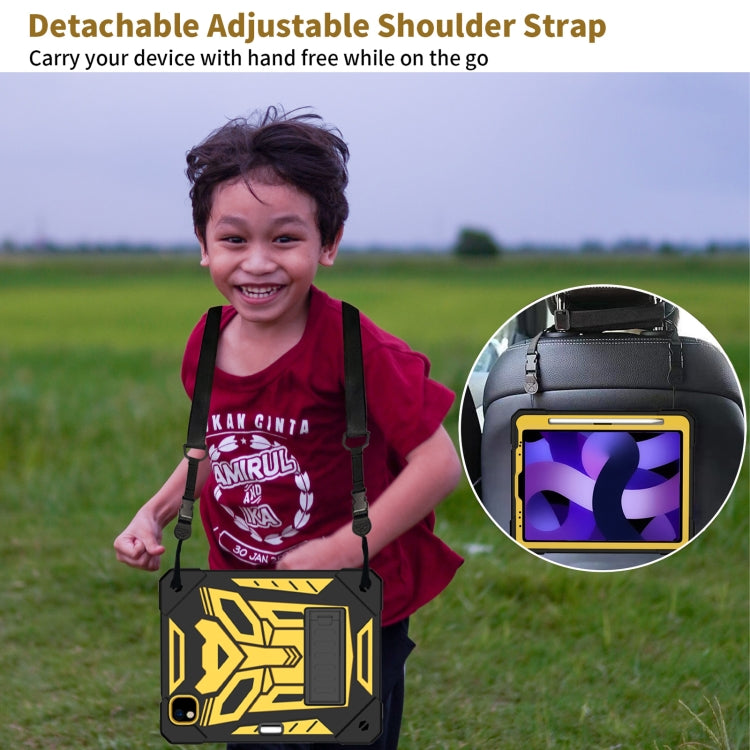 For iPad Pro 11 2018/2020/2021 Bumblebee Silicone+PC Shockproof Tablet Case with Holder(Black Gold) - iPad Pro 11 (2022/2021) Cases by buy2fix | Online Shopping UK | buy2fix