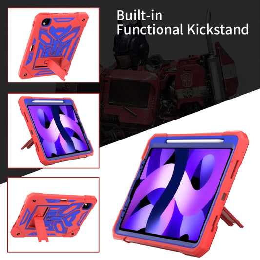 For iPad Pro 11 2018/2020/2021 Bumblebee Silicone+PC Shockproof Tablet Case with Holder(Red Blue) - iPad Pro 11 (2022/2021) Cases by buy2fix | Online Shopping UK | buy2fix