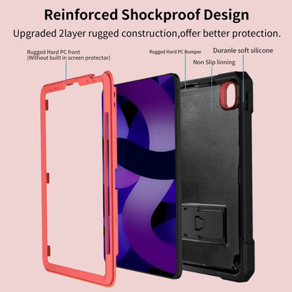 For iPad Pro 11 2018/2020/2021 Bumblebee Silicone+PC Shockproof Tablet Case with Holder(Black Red) - iPad Pro 11 (2022/2021) Cases by buy2fix | Online Shopping UK | buy2fix