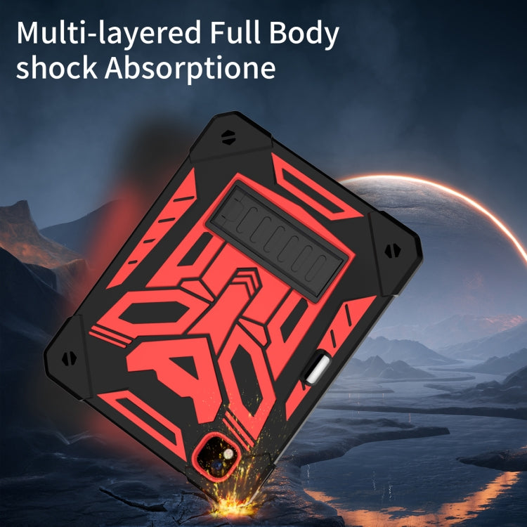 For iPad Pro 11 2018/2020/2021 Bumblebee Silicone+PC Shockproof Tablet Case with Holder(Black Red) - iPad Pro 11 (2022/2021) Cases by buy2fix | Online Shopping UK | buy2fix
