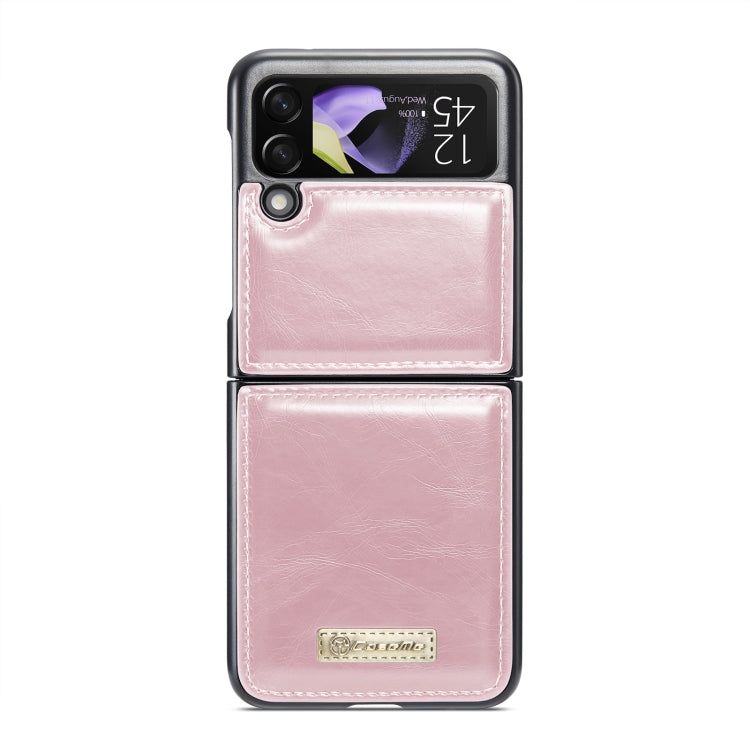 For Samsung Galaxy Z Flip4 CaseMe 003 Crazy Horse Texture Leather Phone Case(Rose Gold) - Galaxy Z Flip4 5G Cases by CaseMe | Online Shopping UK | buy2fix