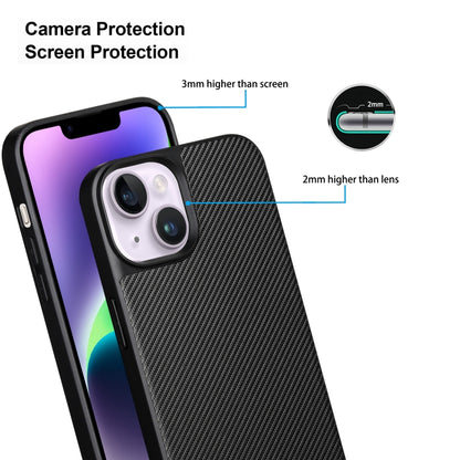 For iPhone 14 ViLi TC Series Kevlar Carbon Fiber Texture Phone Case(Black) - iPhone 14 Cases by ViLi | Online Shopping UK | buy2fix