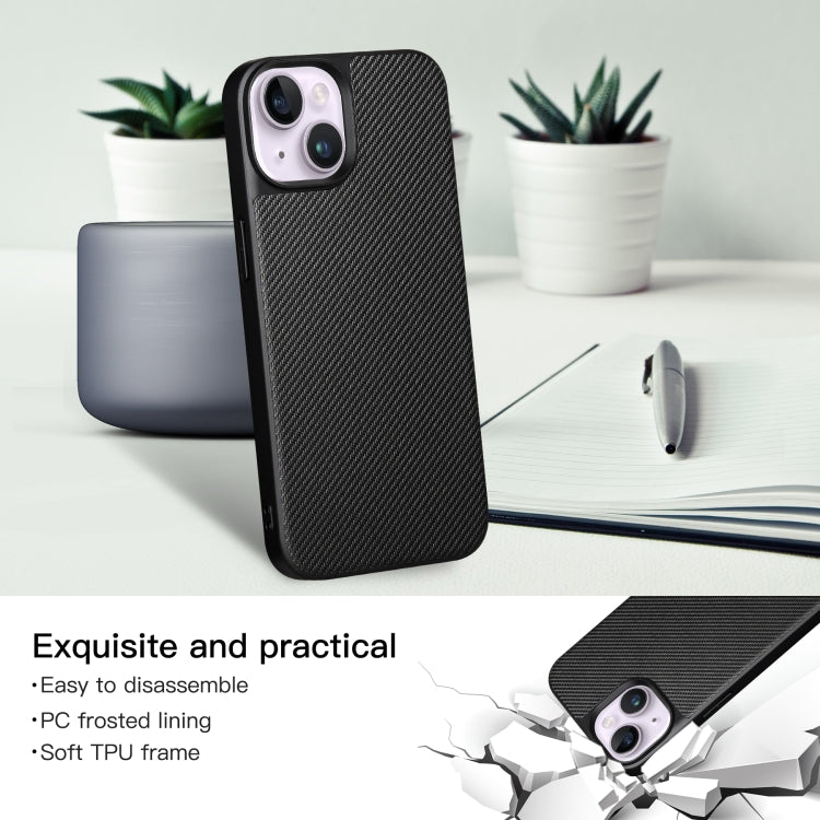 For iPhone 14 ViLi TC Series Kevlar Carbon Fiber Texture Phone Case(Black) - iPhone 14 Cases by ViLi | Online Shopping UK | buy2fix