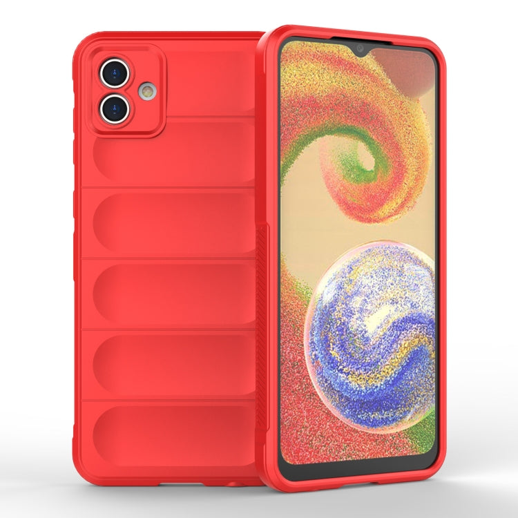 For Samsung Galaxy A04 4G Magic Shield TPU + Flannel Phone Case(Red) by buy2fix