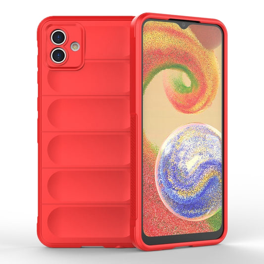 For Samsung Galaxy A04 4G Magic Shield TPU + Flannel Phone Case(Red) by buy2fix