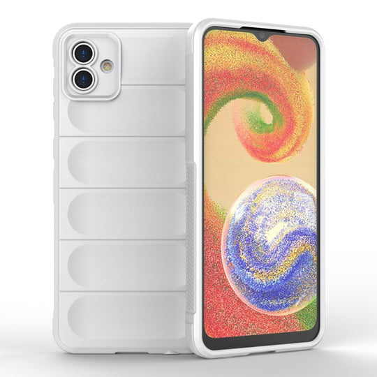 For Samsung Galaxy A04 4G Magic Shield TPU + Flannel Phone Case(White)