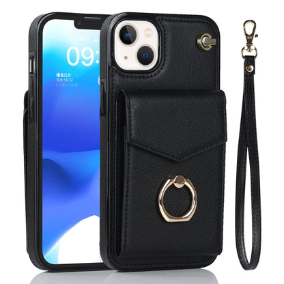 For iPhone 14 Anti-theft RFID Card Slot Phone Case(Black) - iPhone 14 Cases by buy2fix | Online Shopping UK | buy2fix