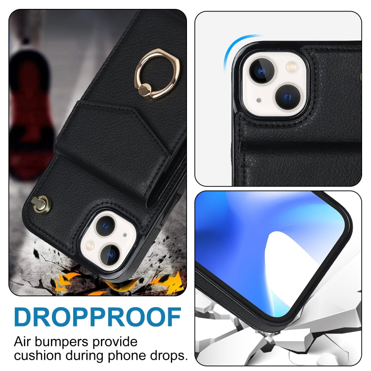 For iPhone 14 Anti-theft RFID Card Slot Phone Case(Black) - iPhone 14 Cases by buy2fix | Online Shopping UK | buy2fix