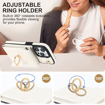 For iPhone 13 Pro Max Anti-theft RFID Card Slot Phone Case(Beige) - iPhone 13 Pro Max Cases by buy2fix | Online Shopping UK | buy2fix