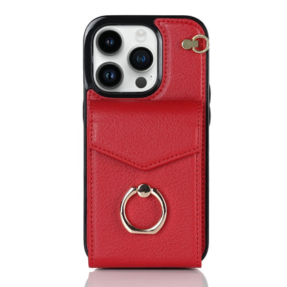 For iPhone 13 Pro Max Anti-theft RFID Card Slot Phone Case(Red) - iPhone 13 Pro Max Cases by buy2fix | Online Shopping UK | buy2fix