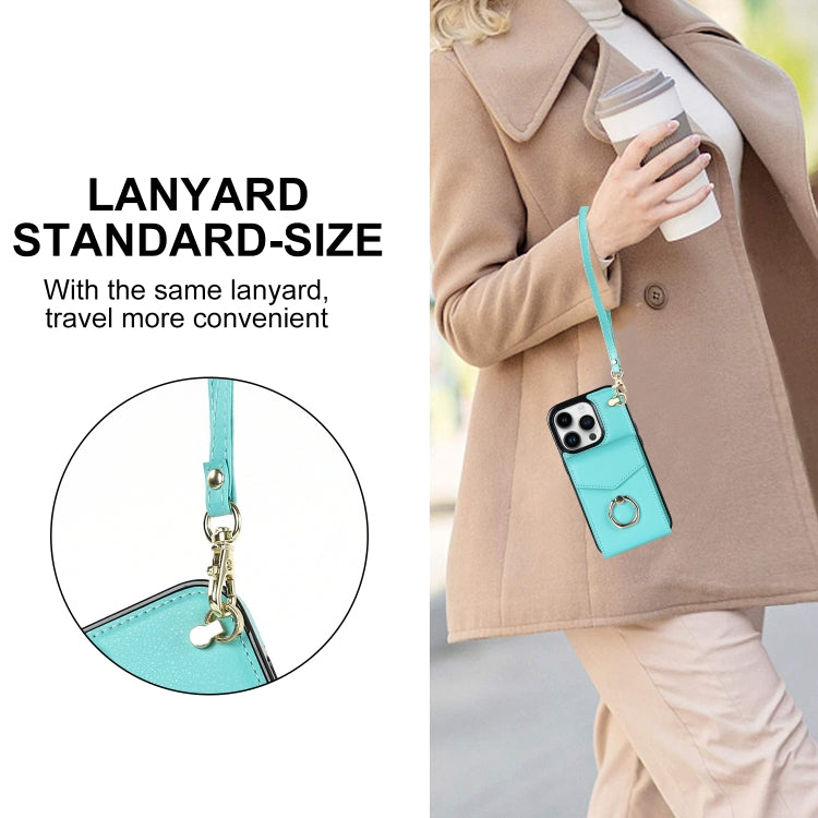 For iPhone 13 Pro Max Anti-theft RFID Card Slot Phone Case(Mint Green) - iPhone 13 Pro Max Cases by buy2fix | Online Shopping UK | buy2fix