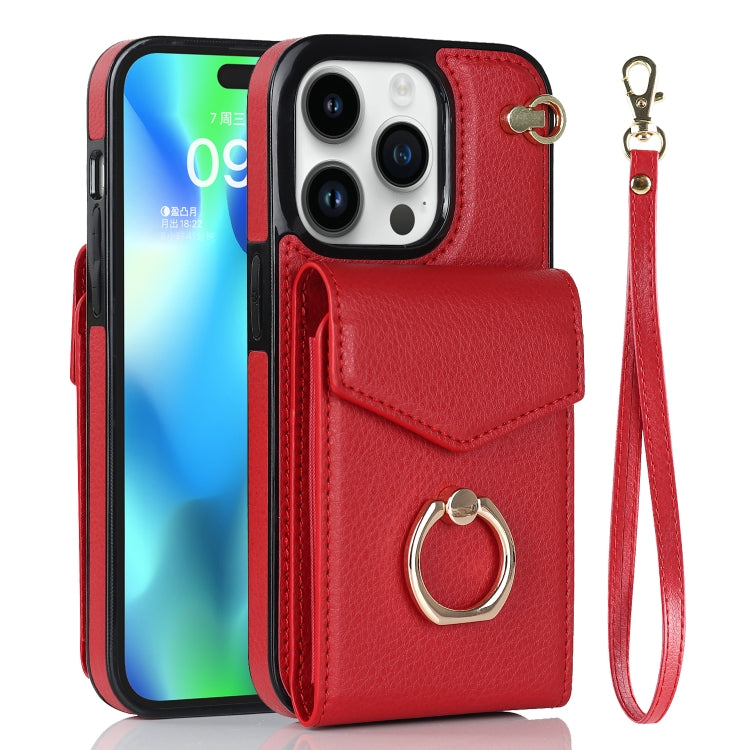For iPhone 13 Anti-theft RFID Card Slot Phone Case(Red) - iPhone 13 Cases by buy2fix | Online Shopping UK | buy2fix
