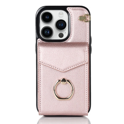 For iPhone 13 mini Anti-theft RFID Card Slot Phone Case(Rose Gold) - iPhone 13 mini Cases by buy2fix | Online Shopping UK | buy2fix