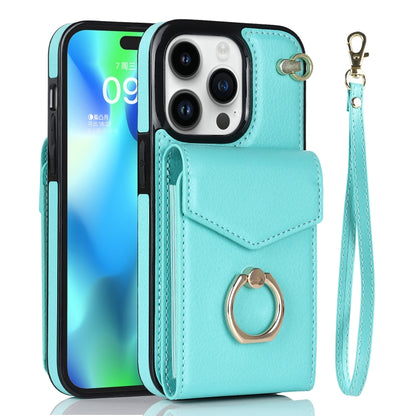 For iPhone 12 mini Anti-theft RFID Card Slot Phone Case(Mint Green) - iPhone 12 mini Cases by buy2fix | Online Shopping UK | buy2fix