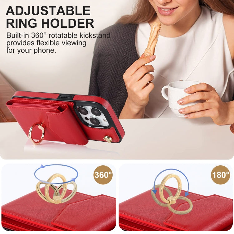 For iPhone 11 Pro Anti-theft RFID Card Slot Phone Case(Red) - iPhone 11 Pro Cases by buy2fix | Online Shopping UK | buy2fix