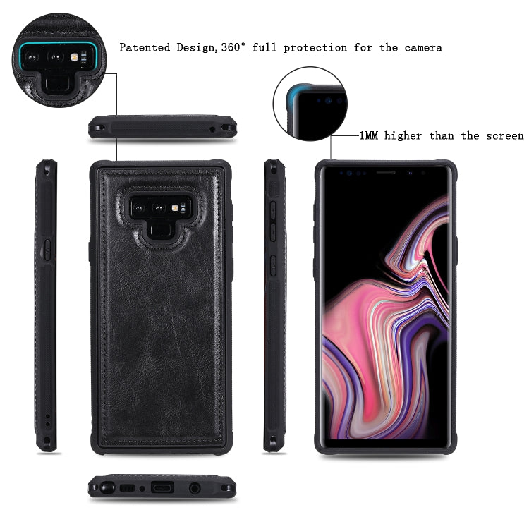 For Galaxy Note 9 Multifunctional Retro Detachable Magnetic Horizontal Flip Leather Case with Card Slots & Holder & Wallet & Photo Frame(Black) - Galaxy Phone Cases by buy2fix | Online Shopping UK | buy2fix
