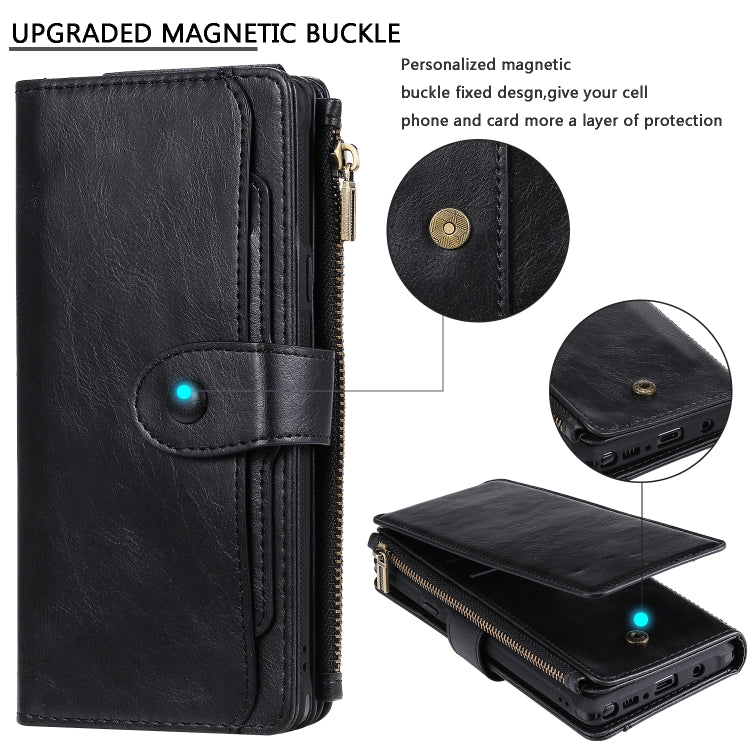 For Galaxy Note 9 Multifunctional Retro Detachable Magnetic Horizontal Flip Leather Case with Card Slots & Holder & Wallet & Photo Frame(Black) - Galaxy Phone Cases by buy2fix | Online Shopping UK | buy2fix