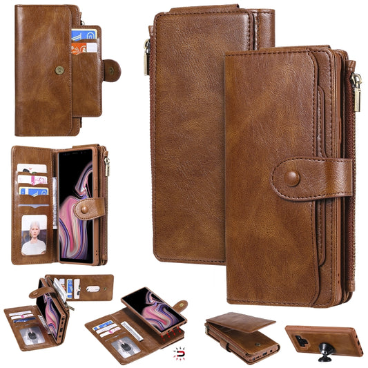 For Galaxy Note 9 Multifunctional Retro Detachable Magnetic Horizontal Flip Leather Case with Card Slots & Holder & Wallet & Photo Frame(Brown) - Galaxy Phone Cases by buy2fix | Online Shopping UK | buy2fix