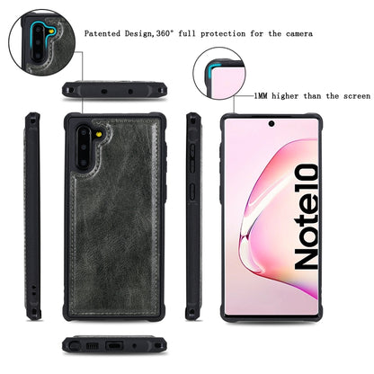 For Galaxy Note 10 Multifunctional Retro Detachable Magnetic Horizontal Flip Leather Case with Card Slots & Holder & Wallet & Photo Frame(Dark Green) - Galaxy Phone Cases by buy2fix | Online Shopping UK | buy2fix