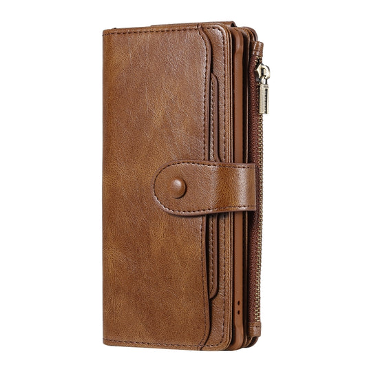For Galaxy Note 10+ Multifunctional Retro Detachable Magnetic Horizontal Flip Leather Case with Card Slots & Holder & Wallet & Photo Frame(Brown) - Galaxy Phone Cases by buy2fix | Online Shopping UK | buy2fix