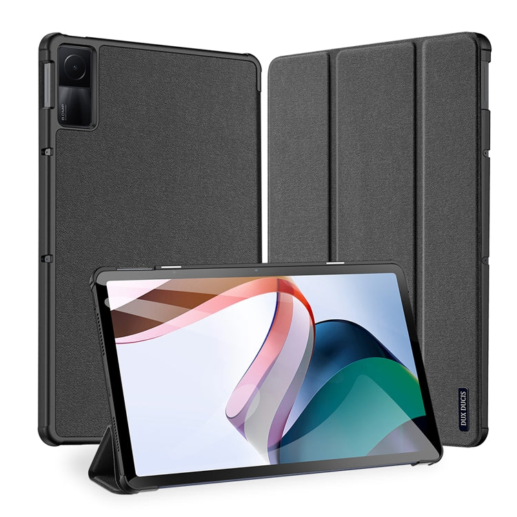 For Xiaomi Redmi Pad 10.61 DUX DUCIS Domo Series Magnetic Flip Leather Tablet Case(Black) - More Tablet Cases by DUX DUCIS | Online Shopping UK | buy2fix