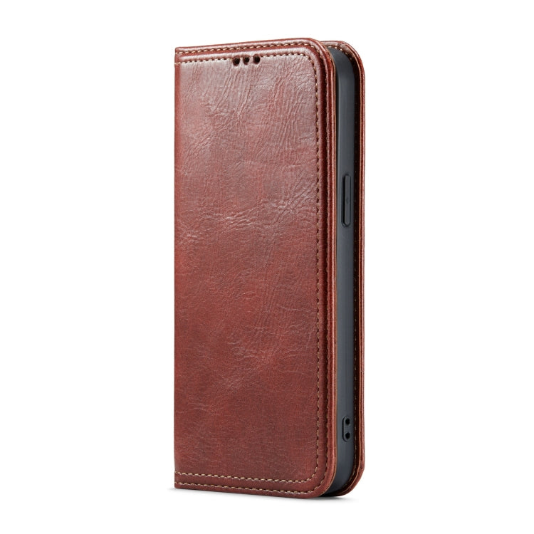 For iPhone 14 Pro FIERRE SHANN Vintage Bark Texture Wallet Leather Phone Case(Brown) - iPhone 14 Pro Cases by FIERRE SHANN | Online Shopping UK | buy2fix