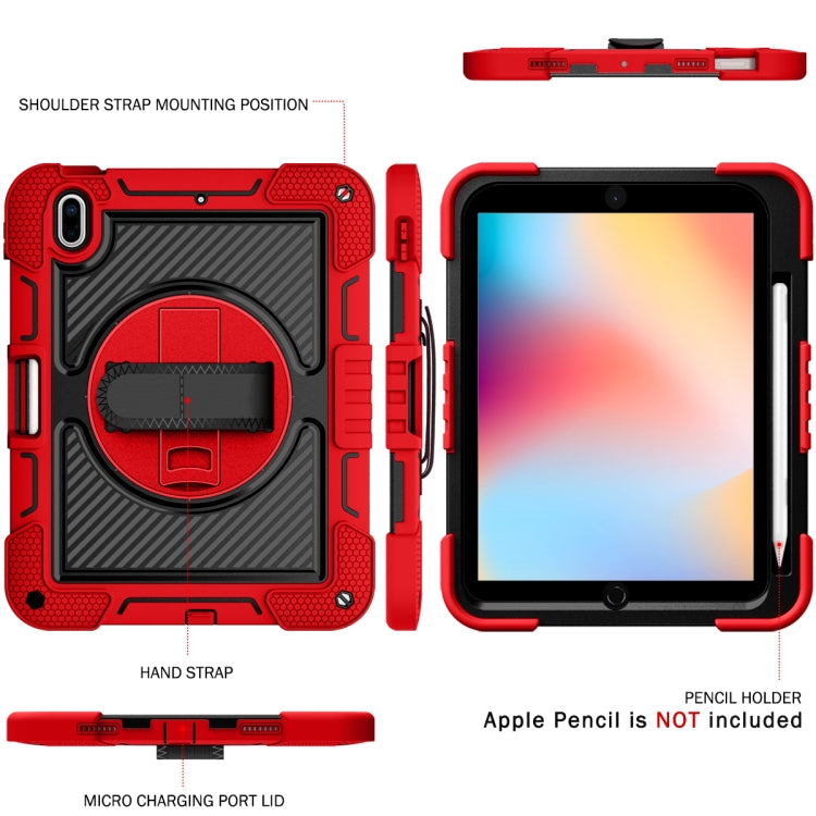 For iPad 2025 / 2022 360 Degree Rotation Shockproof Silicone + PC Tablet Case(Red+Black) - iPad 2025 / 2022 Cases by buy2fix | Online Shopping UK | buy2fix