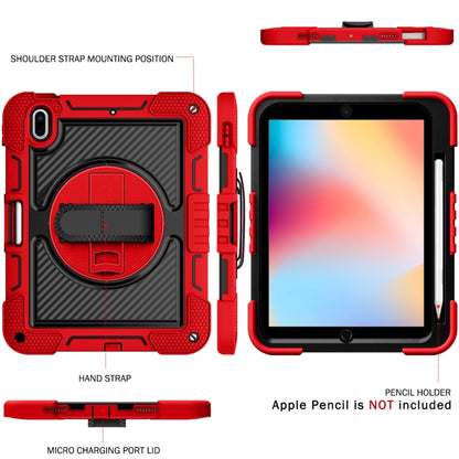 For iPad 2025 / 2022 360 Degree Rotation Shockproof Silicone + PC Tablet Case(Red+Black) - iPad 2025 / 2022 Cases by buy2fix | Online Shopping UK | buy2fix