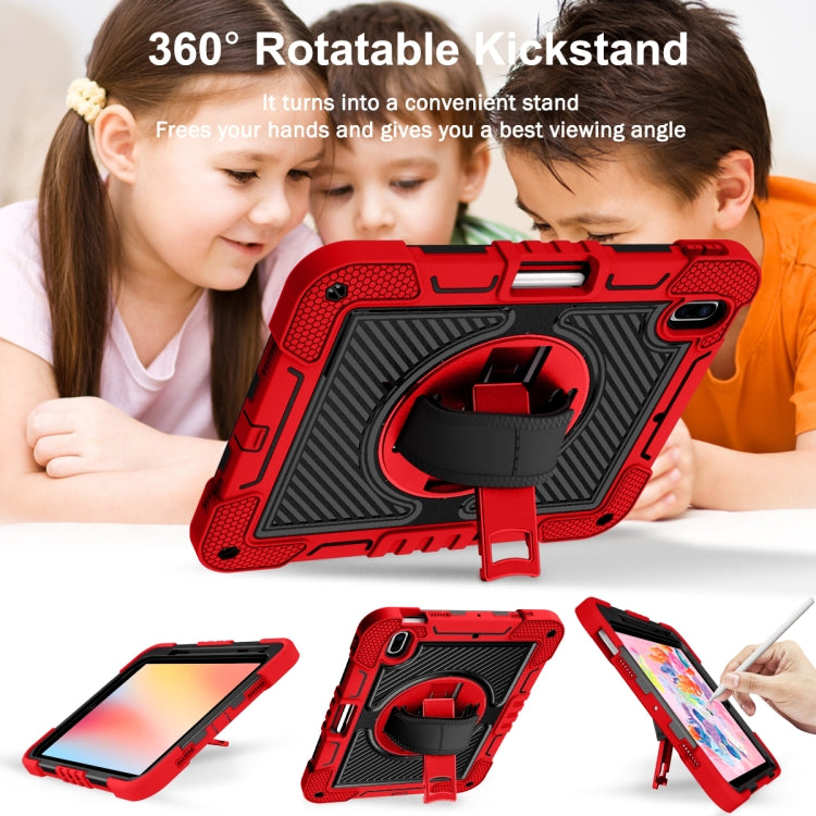 For iPad 2025 / 2022 360 Degree Rotation Shockproof Silicone + PC Tablet Case(Red+Black) - iPad 2025 / 2022 Cases by buy2fix | Online Shopping UK | buy2fix