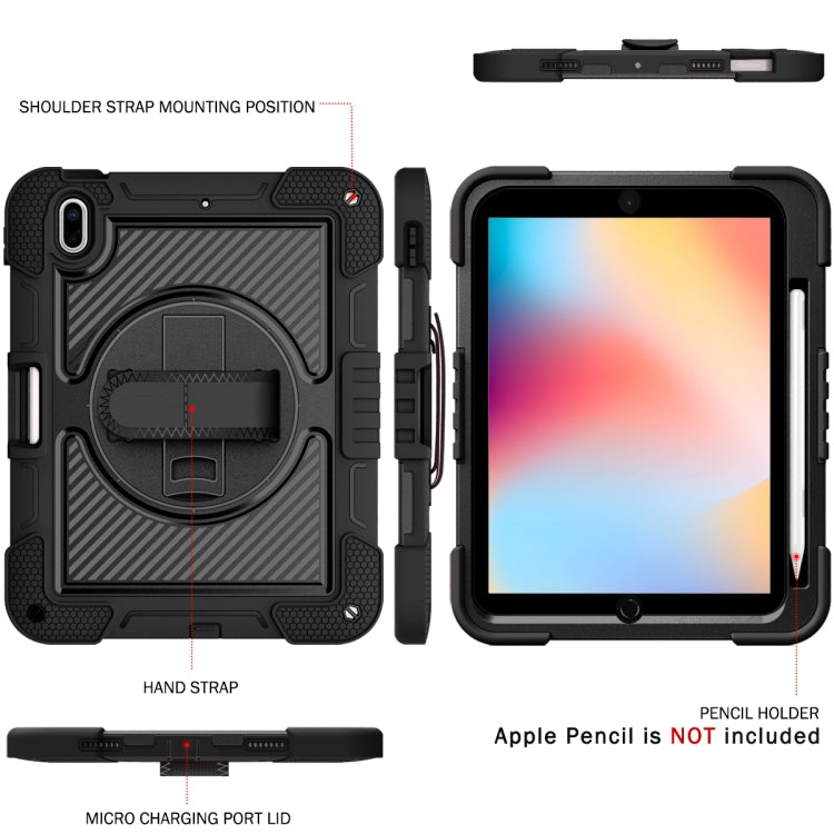 For iPad 2025 / 2022 360 Degree Rotation Shockproof Silicone + PC Tablet Case(Black) - iPad 2025 / 2022 Cases by buy2fix | Online Shopping UK | buy2fix