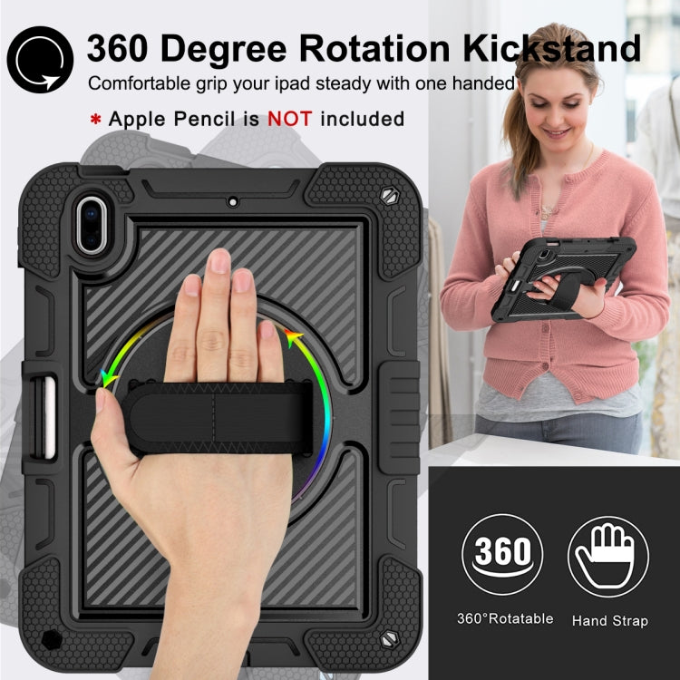 For iPad 2025 / 2022 360 Degree Rotation Shockproof Silicone + PC Tablet Case(Black) - iPad 2025 / 2022 Cases by buy2fix | Online Shopping UK | buy2fix