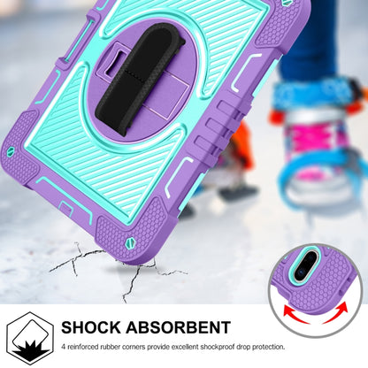 For iPad 2025 / 2022 360 Degree Rotation Shockproof Silicone + PC Tablet Case(Purple + Mint Green) - iPad 2025 / 2022 Cases by buy2fix | Online Shopping UK | buy2fix
