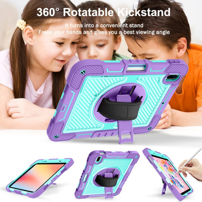 For iPad 2025 / 2022 360 Degree Rotation Shockproof Silicone + PC Tablet Case(Purple + Mint Green) - iPad 2025 / 2022 Cases by buy2fix | Online Shopping UK | buy2fix