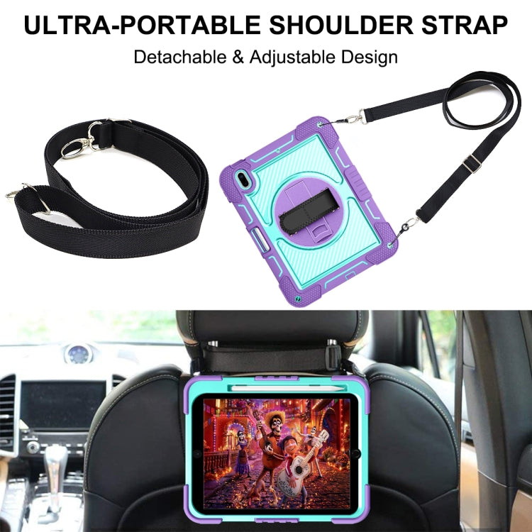 For iPad 2025 / 2022 360 Degree Rotation Shockproof Silicone + PC Tablet Case(Purple + Mint Green) - iPad 2025 / 2022 Cases by buy2fix | Online Shopping UK | buy2fix