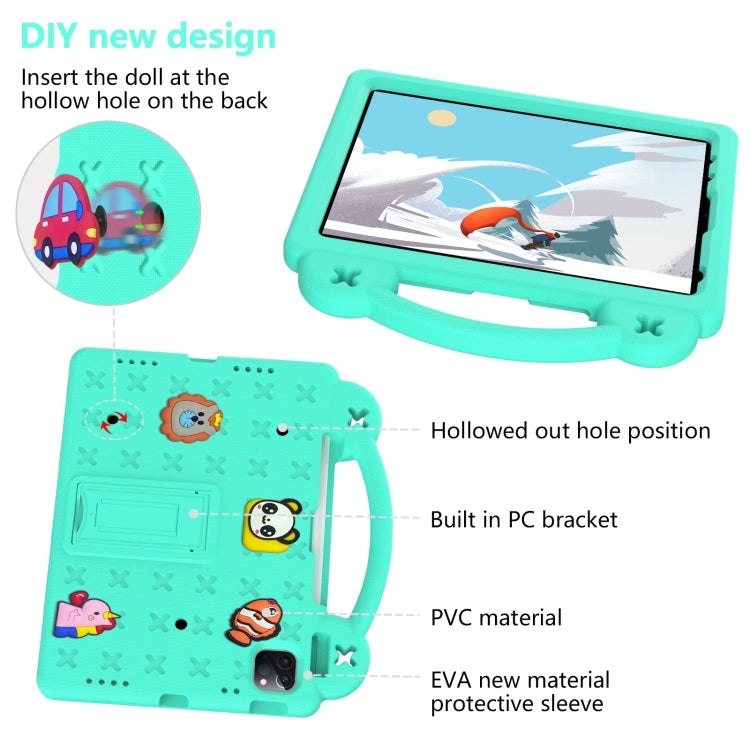 For iPad 2025 / 2022 Handle Kickstand Children EVA Shockproof Tablet Case(Mint Green) - iPad 2025 / 2022 Cases by buy2fix | Online Shopping UK | buy2fix