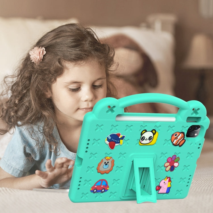 For iPad 2025 / 2022 Handle Kickstand Children EVA Shockproof Tablet Case(Mint Green) - iPad 2025 / 2022 Cases by buy2fix | Online Shopping UK | buy2fix