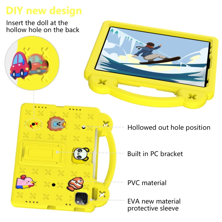 For iPad 2025 / 2022 Handle Kickstand Children EVA Shockproof Tablet Case(Yellow) - iPad 2025 / 2022 Cases by buy2fix | Online Shopping UK | buy2fix